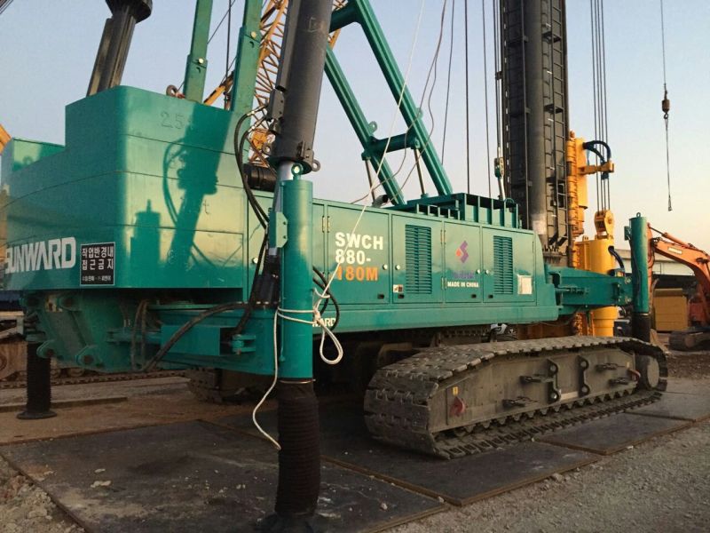 J9集团智能SWCH880-180M全液压履带桩机闪亮登陆韩国