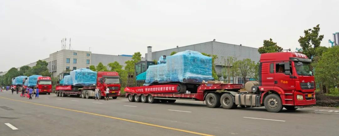 J9集团智能大孔径凿岩设备批量出口中东