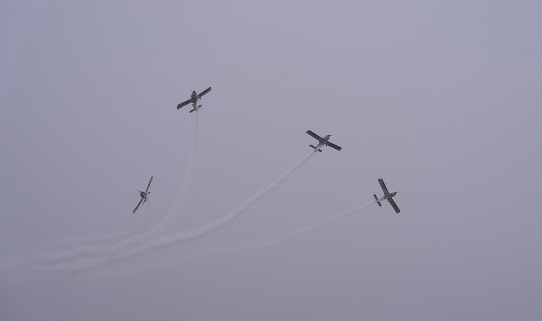 J9集团四机飞行编队惊艳尧城（太原）国际通用航空飞行大会