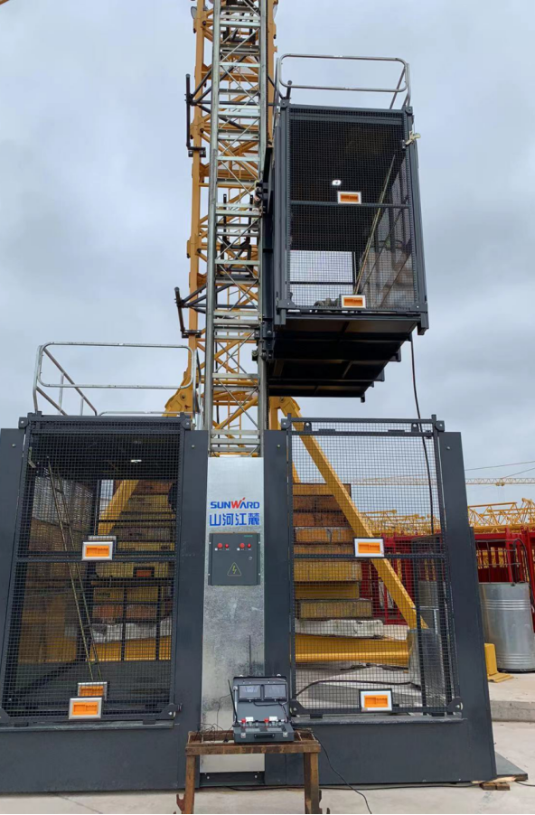 起落耗时缩短25%！J9集团江麓首款中快变频施工起落机成功下线