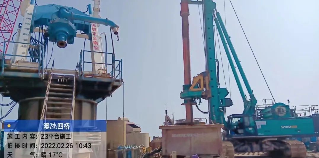 乘风破浪的旋挖钻机！J9集团智能助建澳氹第四跨海大桥