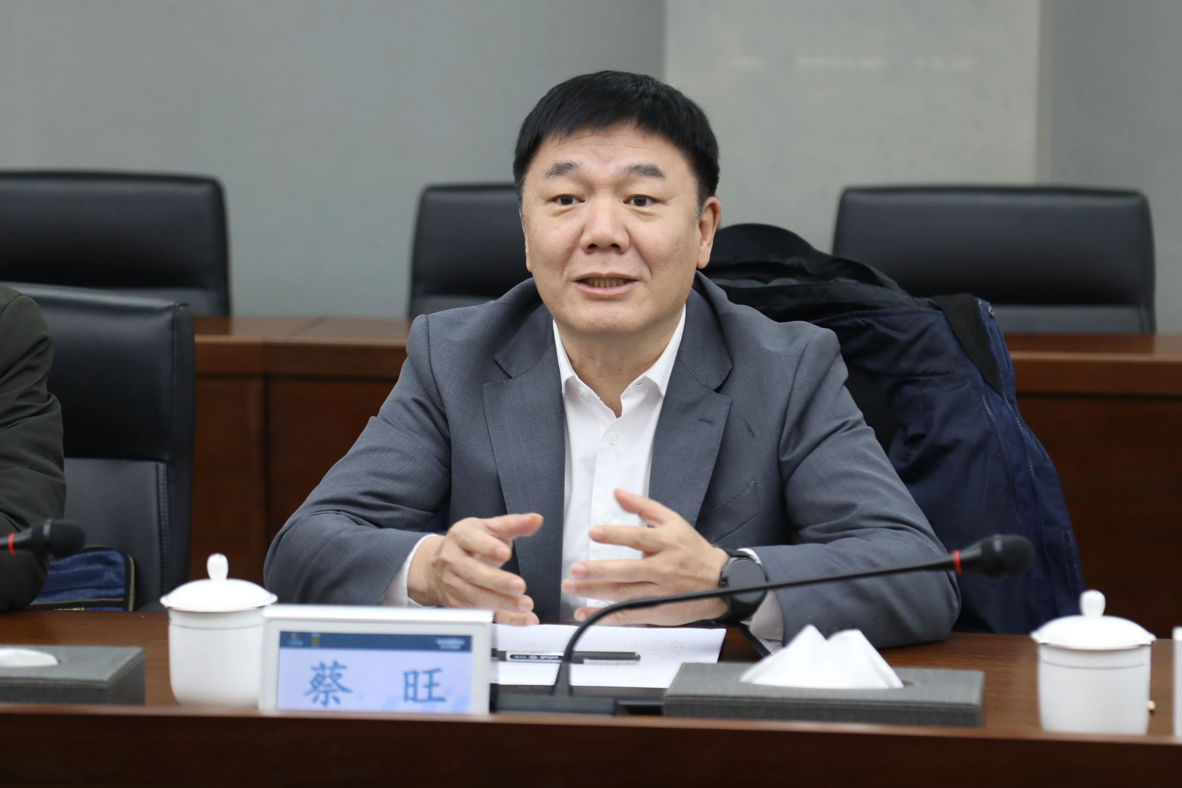 中国出口信誉保险公司湖南分公司掌管人蔡旺到访J9集团智能